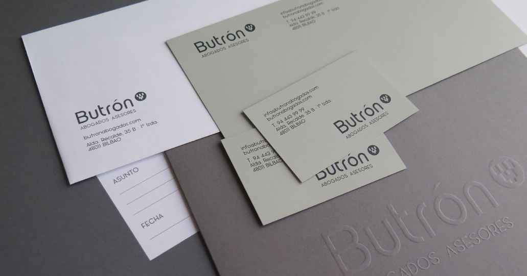 Butrón abogados asesores. Design of the visual corporative identity