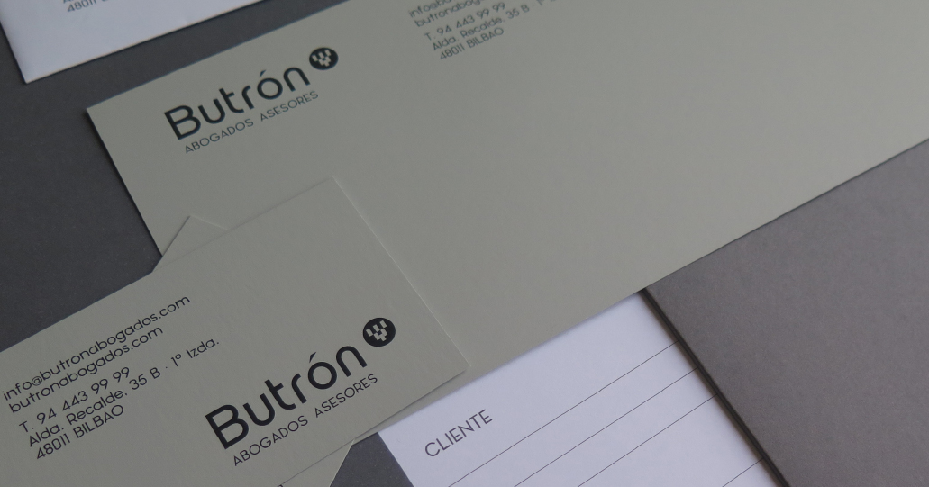 Design of the internal stationary for the firm of lawyers and advisors, Butron.